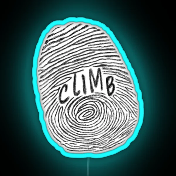 Climb Thumbprint RGB Neon Sign