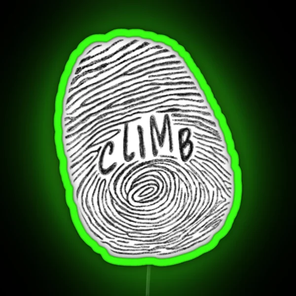 Climb Thumbprint RGB Neon Sign