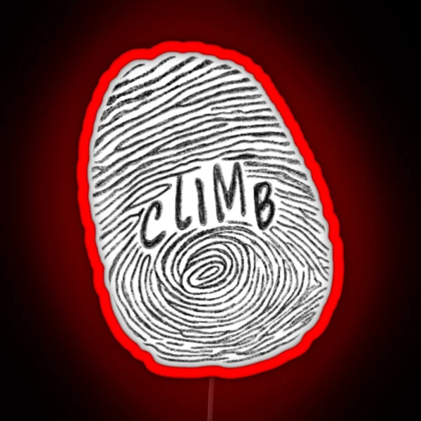 Climb Thumbprint RGB Neon Sign