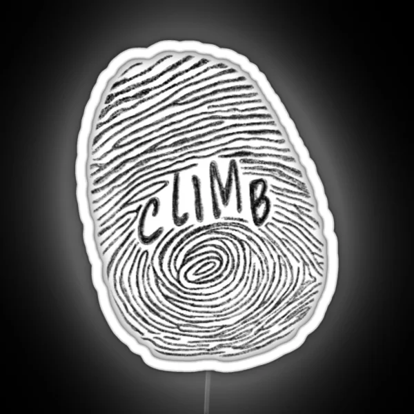 Climb Thumbprint RGB Neon Sign