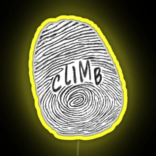 Climb Thumbprint RGB Neon Sign