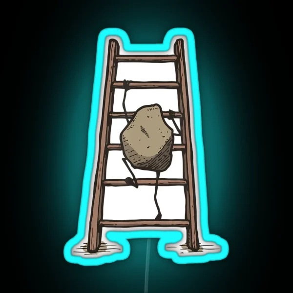 Climbing Definition A Rock Climb On Ladder RGB Neon Sign