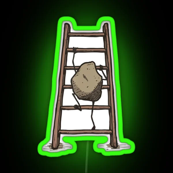 Climbing Definition A Rock Climb On Ladder RGB Neon Sign