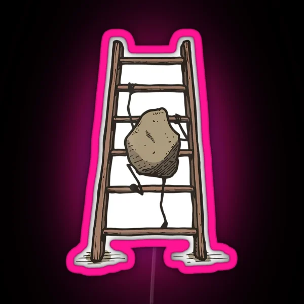 Climbing Definition A Rock Climb On Ladder RGB Neon Sign