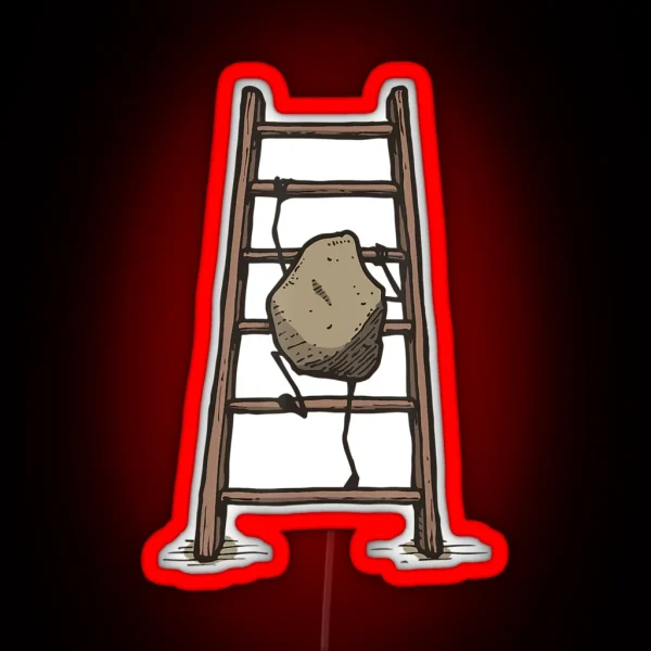 Climbing Definition A Rock Climb On Ladder RGB Neon Sign