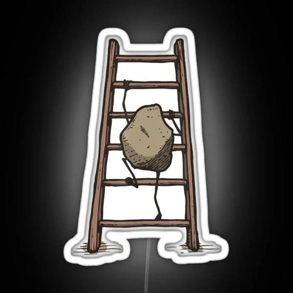 Climbing Definition A Rock Climb On Ladder RGB Neon Sign