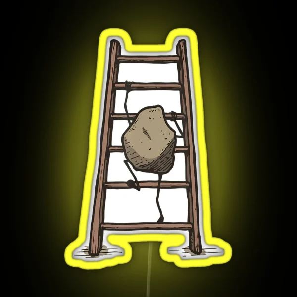 Climbing Definition A Rock Climb On Ladder RGB Neon Sign