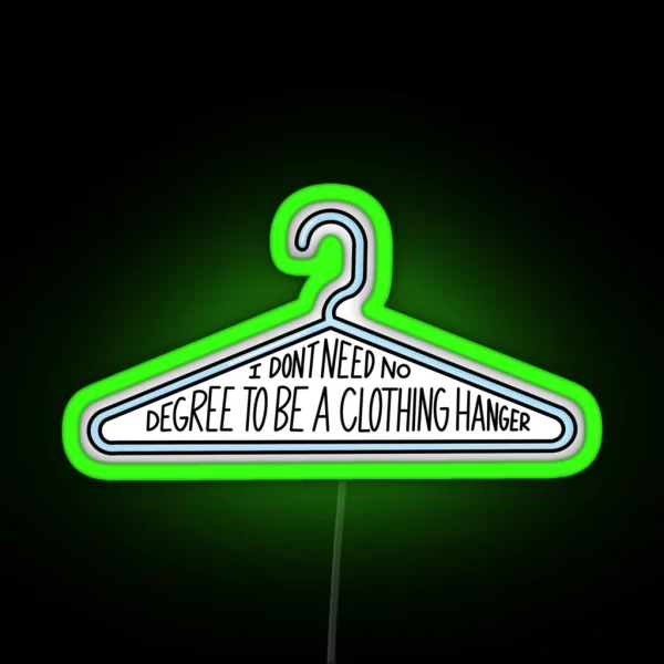 Clothing Hanger RGB Neon Sign