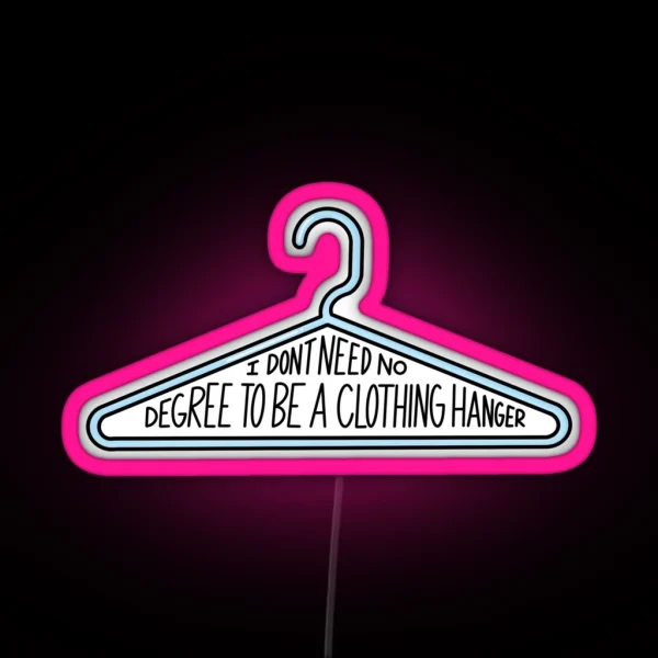 Clothing Hanger RGB Neon Sign