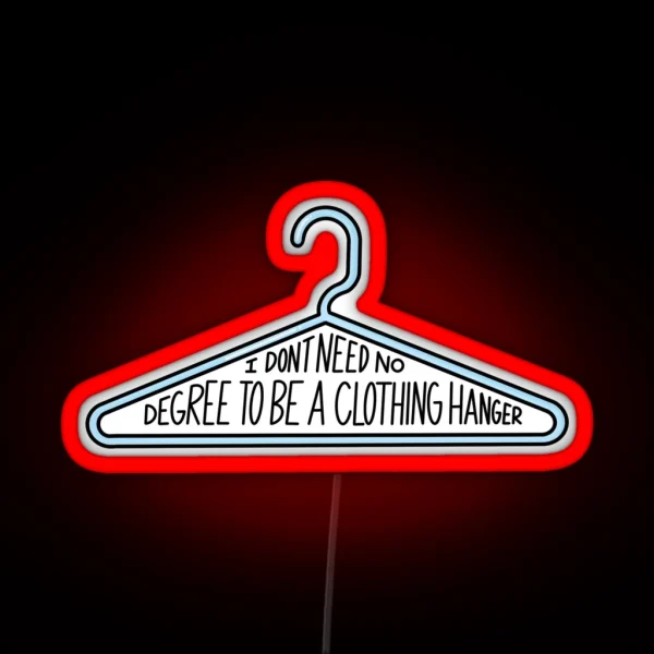 Clothing Hanger RGB Neon Sign