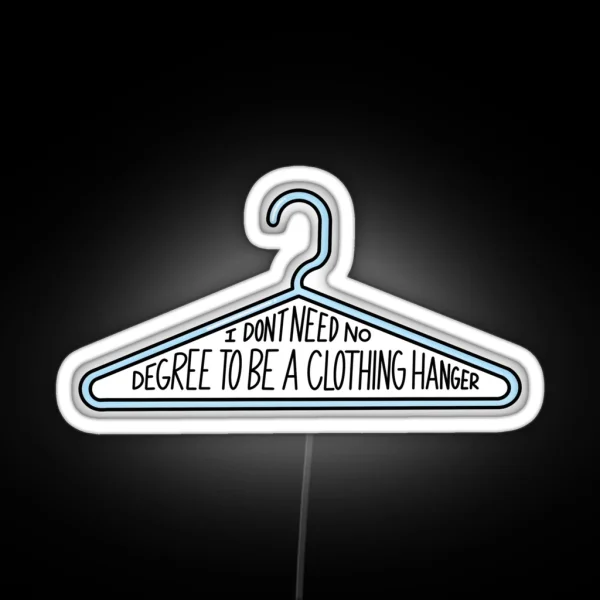Clothing Hanger RGB Neon Sign