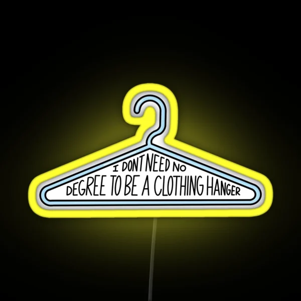 Clothing Hanger RGB Neon Sign