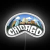 Vibrant Neon Art Piece Featuring Cloudgate Inspired Color-Changing LED Lights
