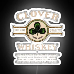 Clover Whiskey Superior Quality RGB Neon Sign