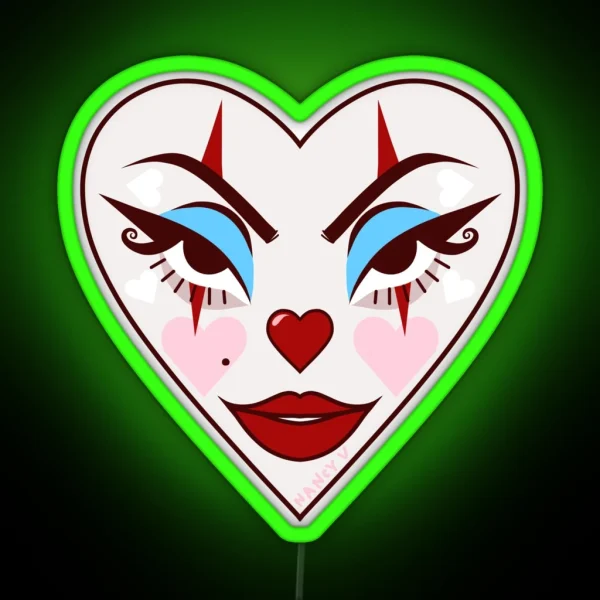 Clown Heart RGB Neon Sign