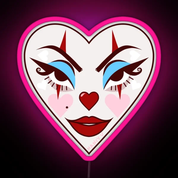 Clown Heart RGB Neon Sign