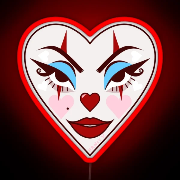 Clown Heart RGB Neon Sign