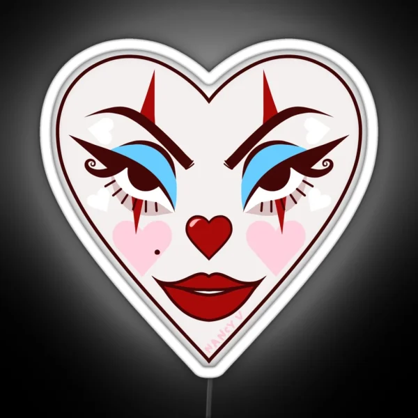 Clown Heart RGB Neon Sign
