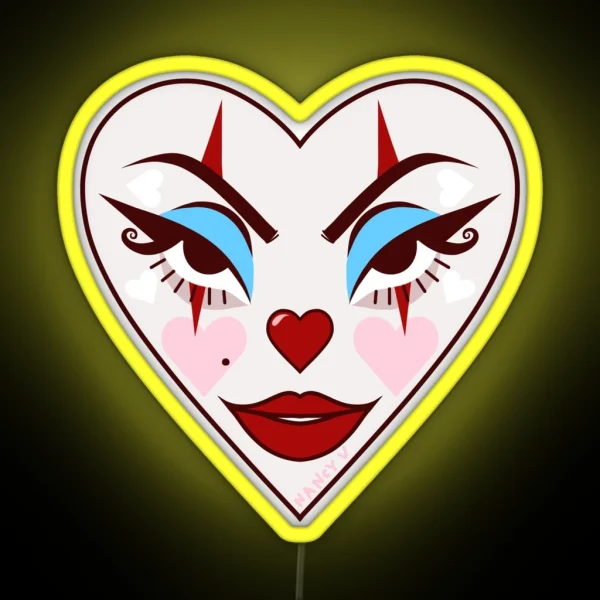 Clown Heart RGB Neon Sign