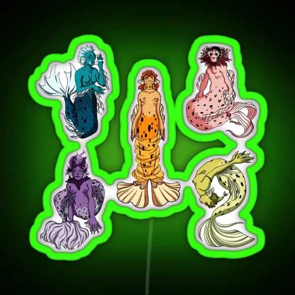 Clown Mermaids Pack RGB Neon Sign