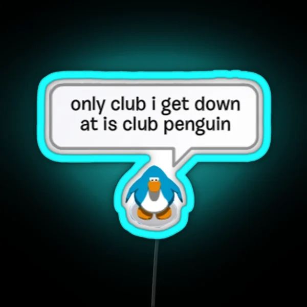 Club Penguin RGB Neon Sign