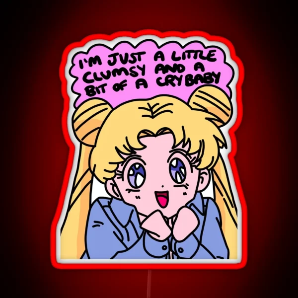 Clumsy Crybaby Moon RGB Neon Sign