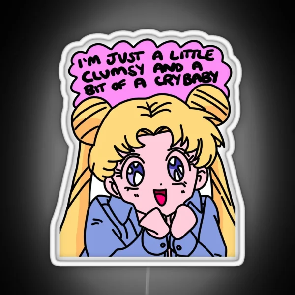 Clumsy Crybaby Moon RGB Neon Sign