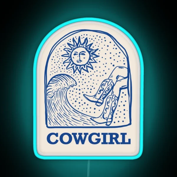 Coastal Cowgirl RGB Neon Sign