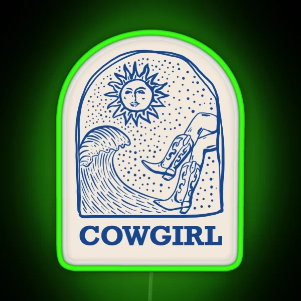 Coastal Cowgirl RGB Neon Sign