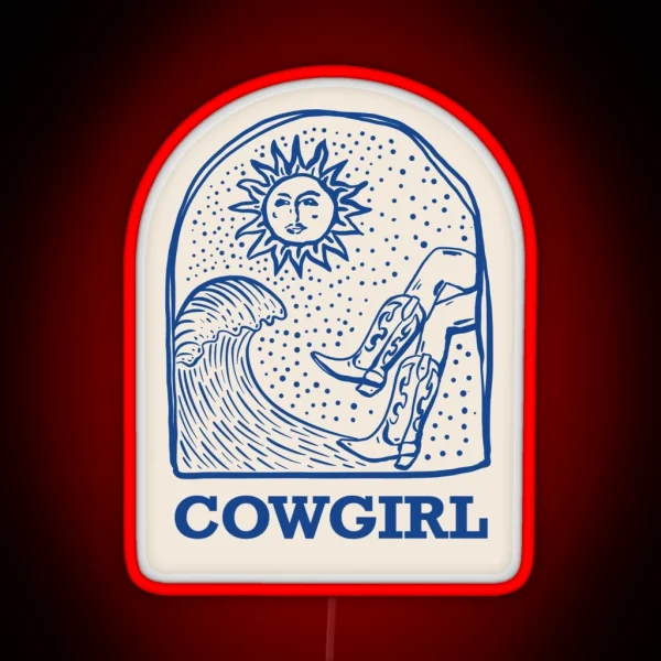 Coastal Cowgirl RGB Neon Sign