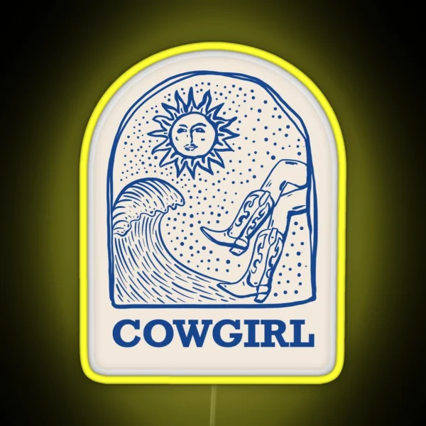 Coastal Cowgirl RGB Neon Sign