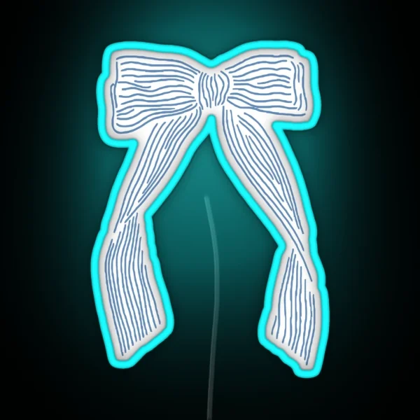 Coastal Granddaughter Vintage Hair Bow Blue RGB Neon Sign