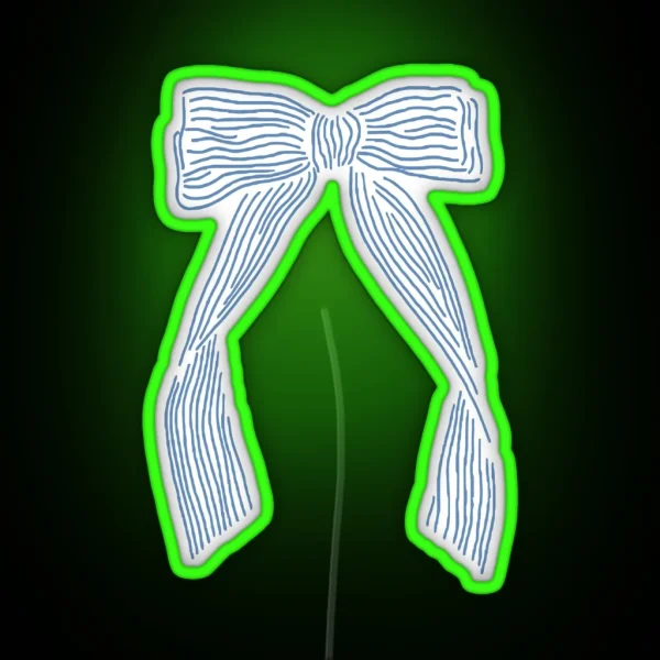 Coastal Granddaughter Vintage Hair Bow Blue RGB Neon Sign