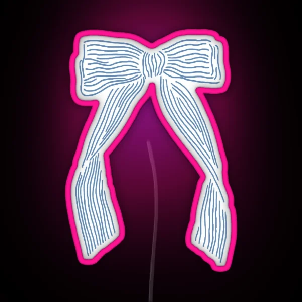 Coastal Granddaughter Vintage Hair Bow Blue RGB Neon Sign