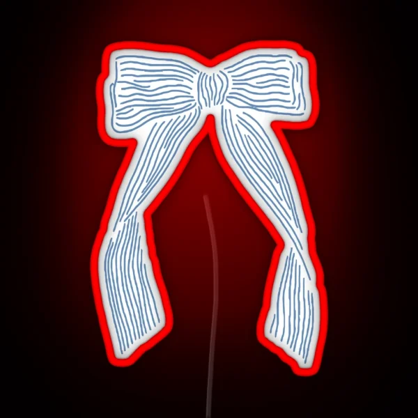Coastal Granddaughter Vintage Hair Bow Blue RGB Neon Sign