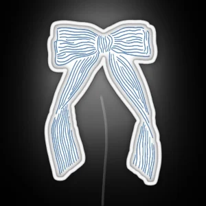 Coastal Granddaughter Vintage Hair Bow Blue RGB Neon Sign