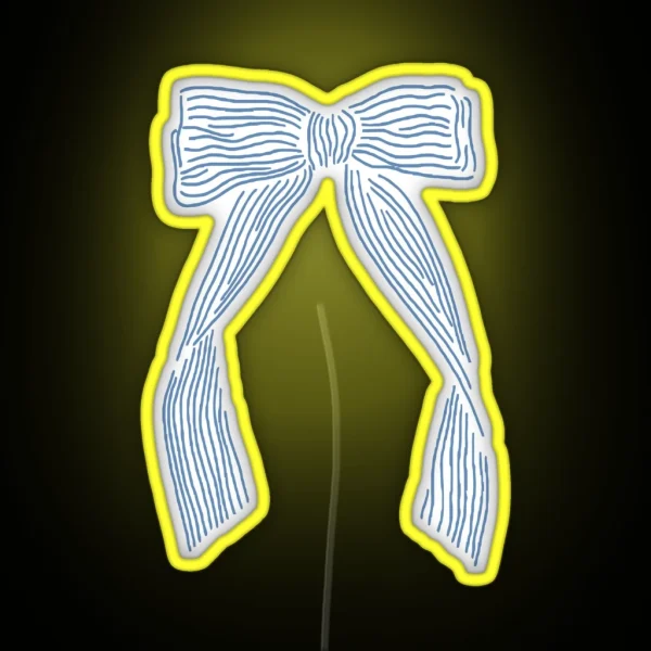 Coastal Granddaughter Vintage Hair Bow Blue RGB Neon Sign