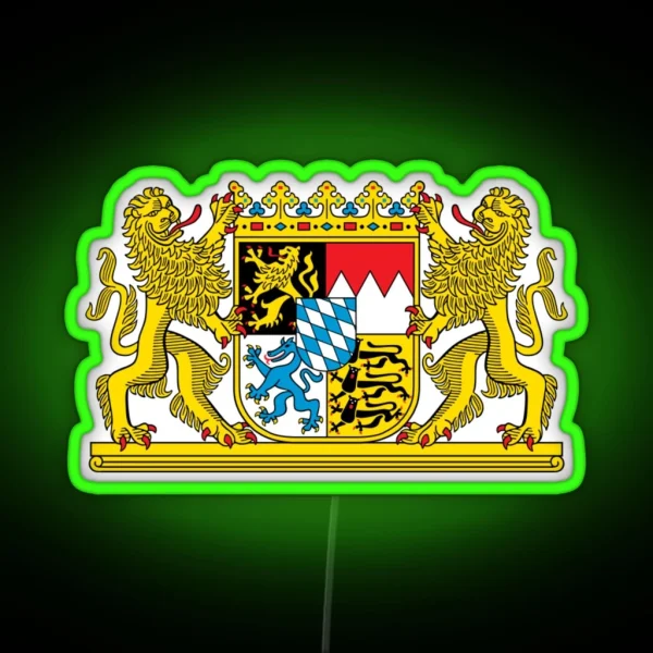 Coat Of Arms Of Bavaria RGB Neon Sign