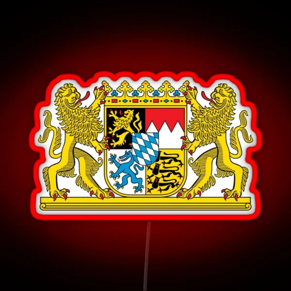 Coat Of Arms Of Bavaria RGB Neon Sign