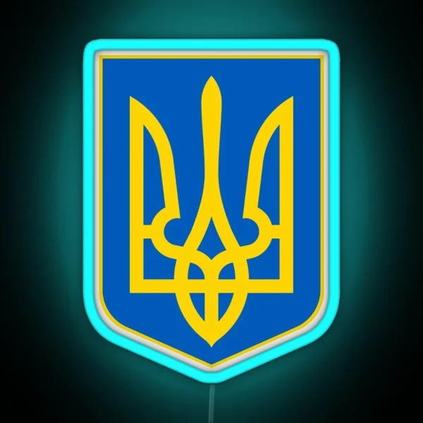 Coat Of Arms Of Ukraine RGB Neon Sign
