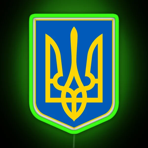 Coat Of Arms Of Ukraine RGB Neon Sign