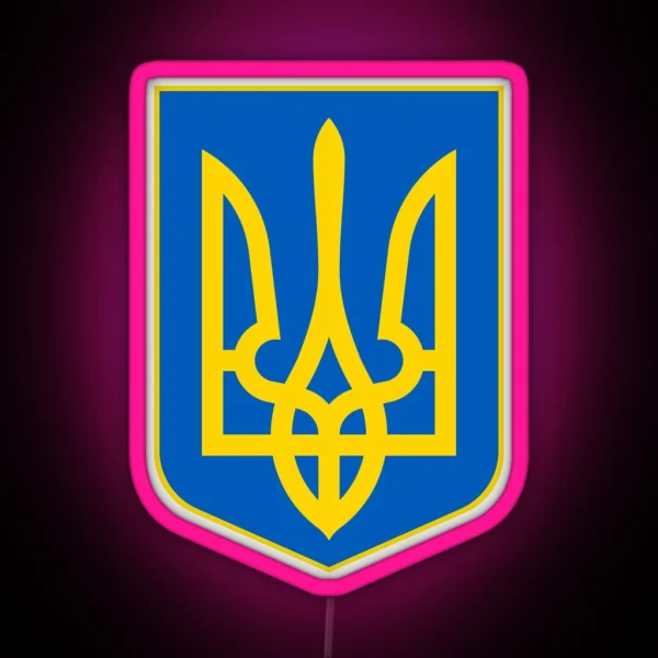 Coat Of Arms Of Ukraine RGB Neon Sign