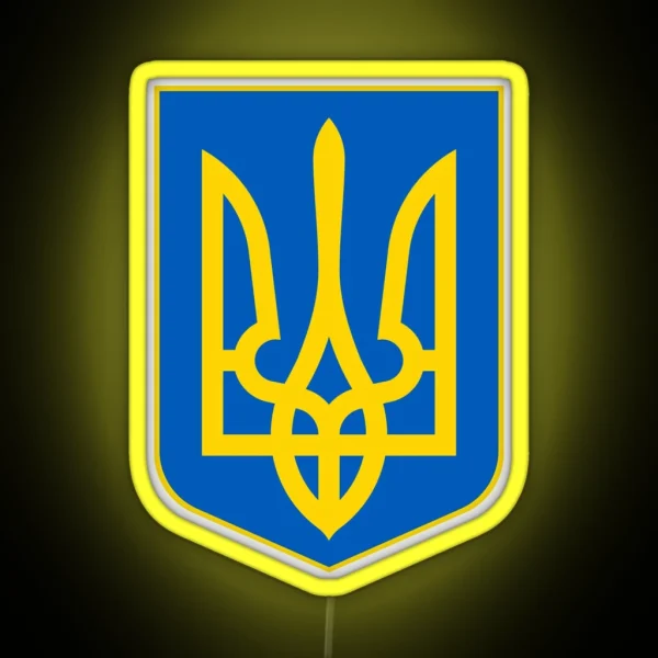 Coat Of Arms Of Ukraine RGB Neon Sign