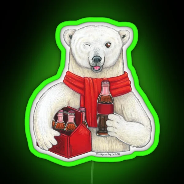 Coca Cola Polar Bear RGB Neon Sign