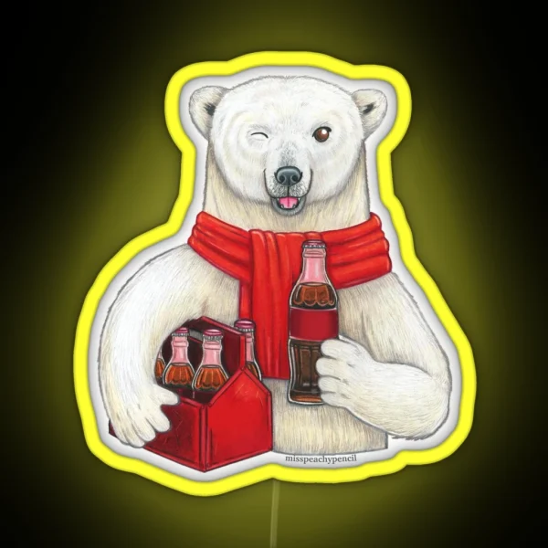 Coca Cola Polar Bear RGB Neon Sign