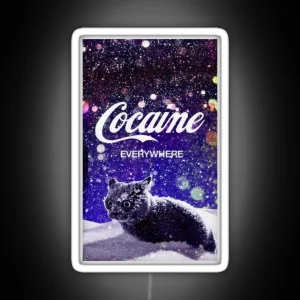 Cocaine Cat RGB Neon Sign