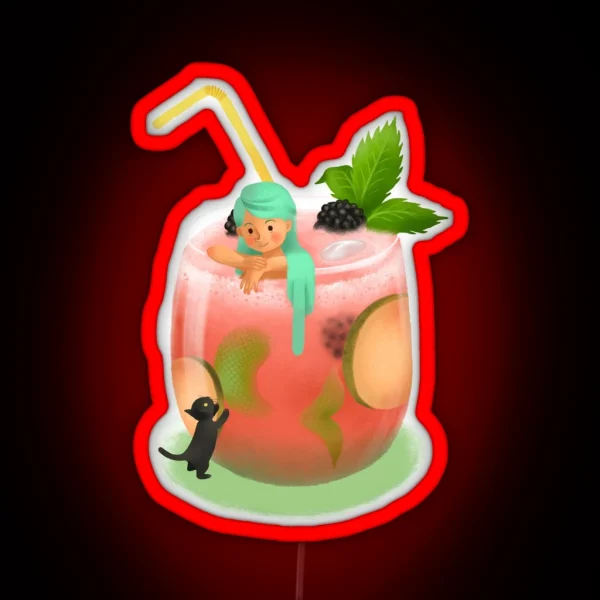 Cocktail Mermaid RGB Neon Sign