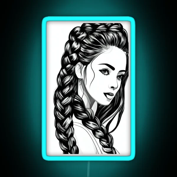 Cocoa Braids RGB Neon Sign