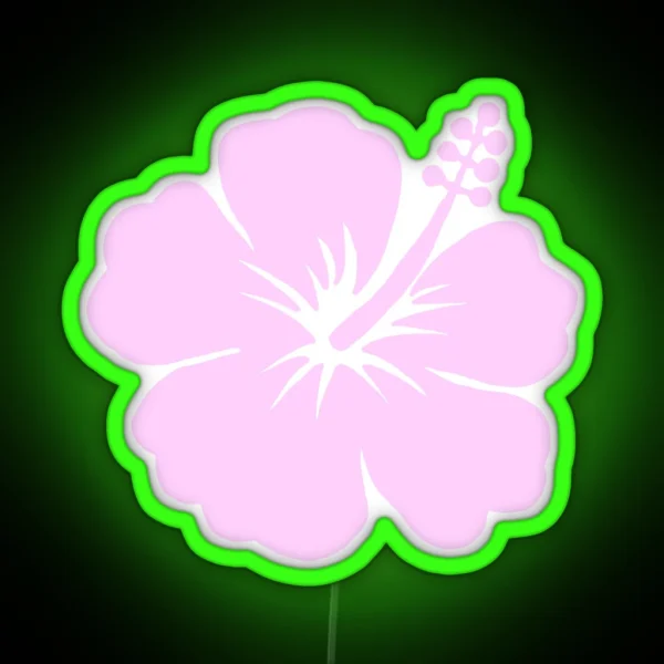 Coconut Girl Flower RGB Neon Sign