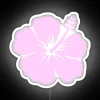 Vibrant coconut girl flower neon sign in radiant RGB hues